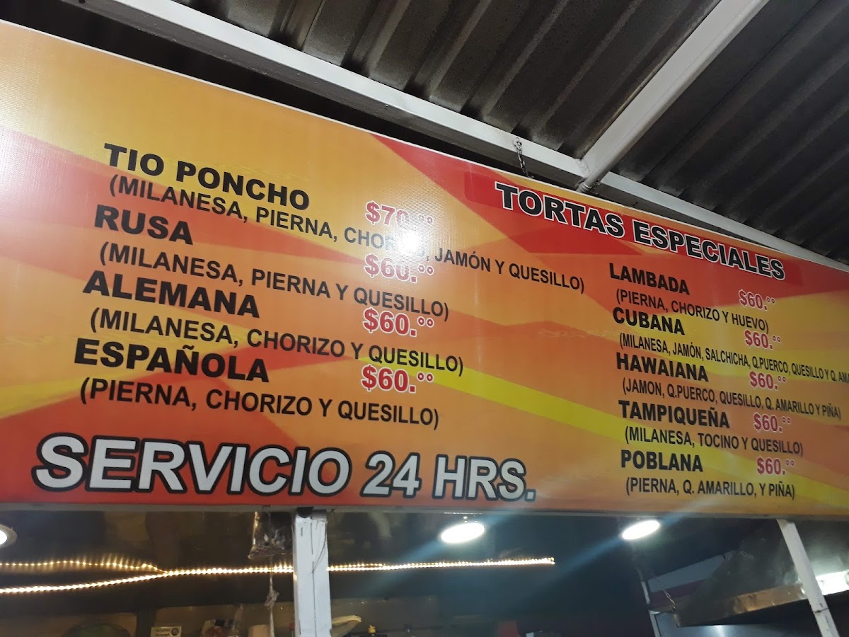 TORTAS TIO PONCHO Menu - Image 1