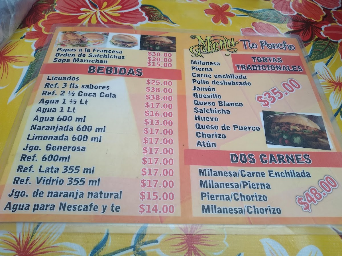 TORTAS TIO PONCHO Menu - Image 2